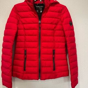 Nautica Red Puffer Jacket